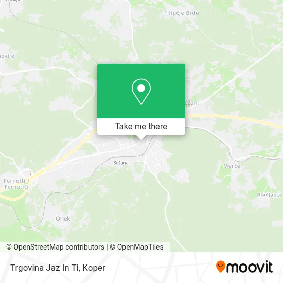 Trgovina Jaz In Ti map