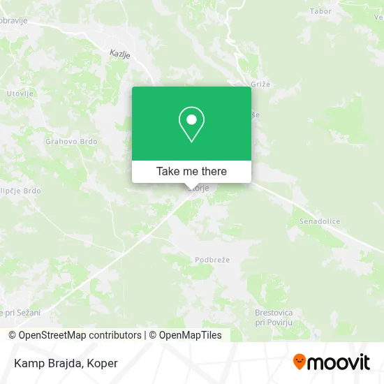 Kamp Brajda map
