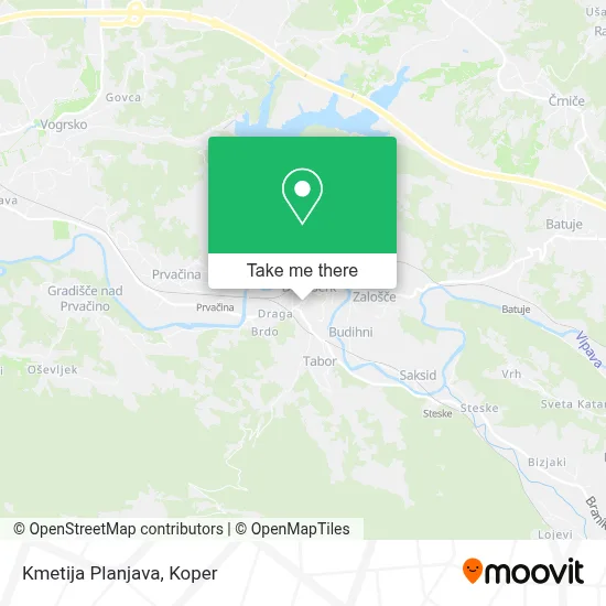 Kmetija Planjava map