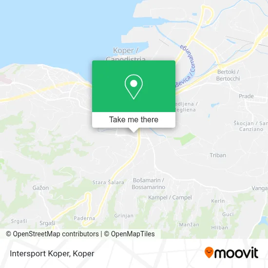Intersport Koper map