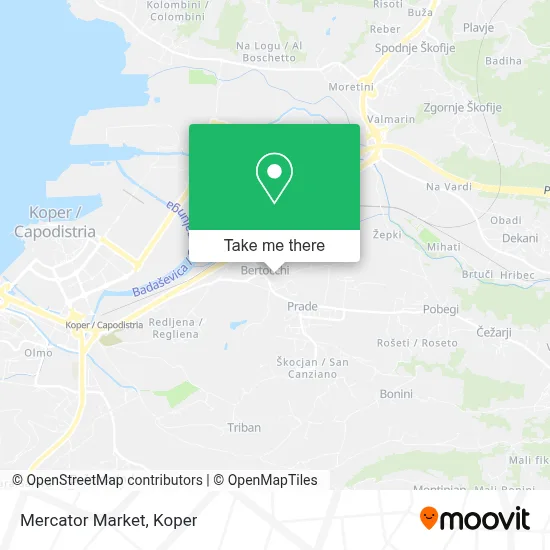 Market Mercator map