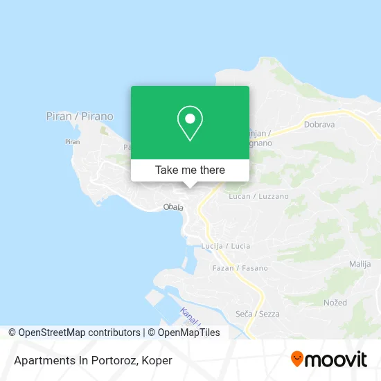 Apartments In Portoroz map