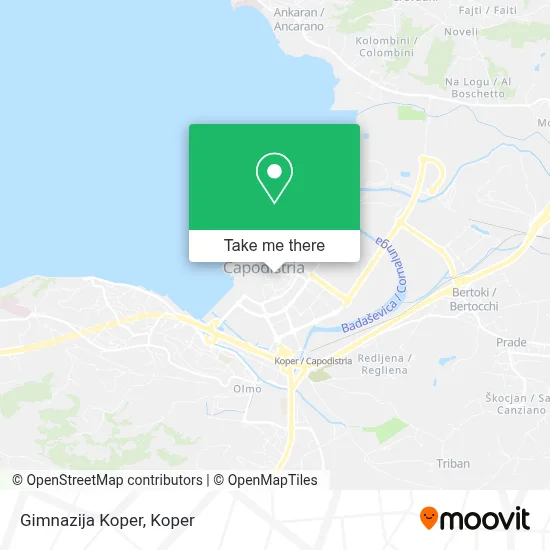 Gimnazija Koper map