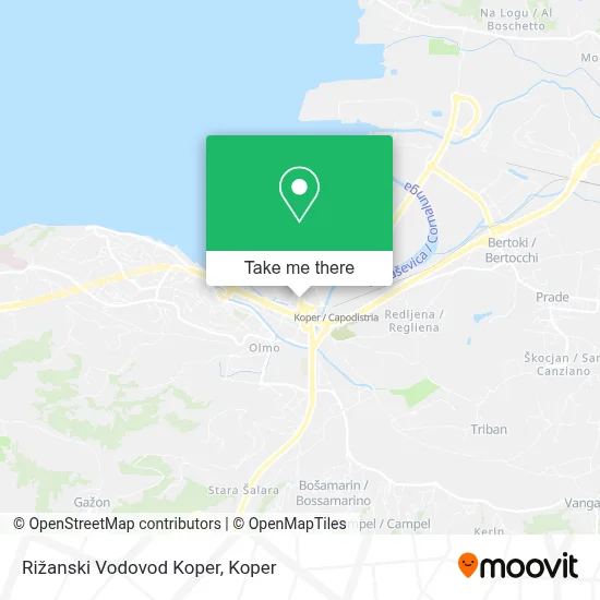 Rižanski Vodovod Koper map