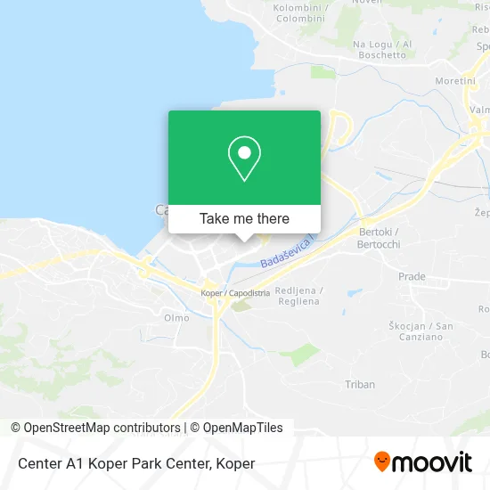 Center A1 Koper Park Center map