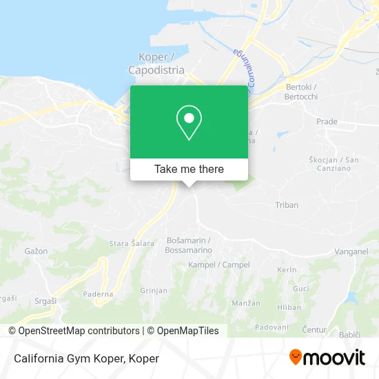California Gym Koper map