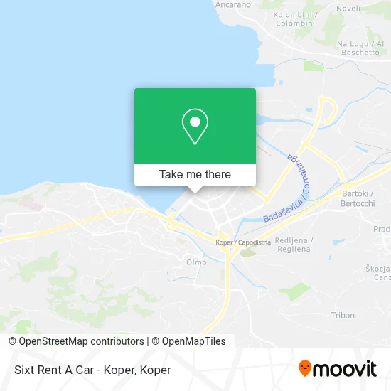 Sixt Rent A Car - Koper map