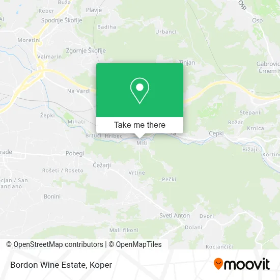 Bordon Wine Estate map