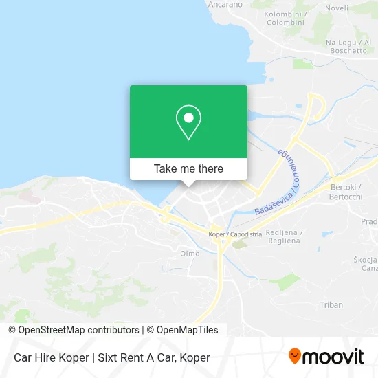 Car Hire Koper | Sixt Rent A Car map