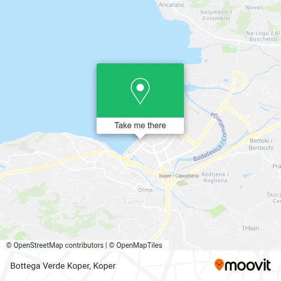 Bottega Verde Koper map