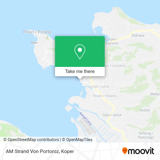 AM Strand Von Portoroz map