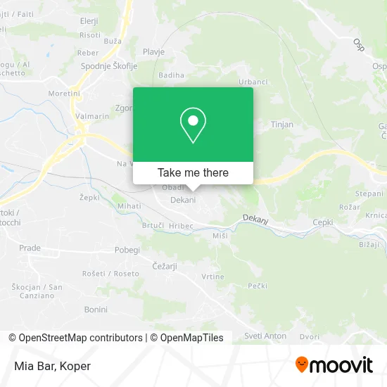 Mia Bar map