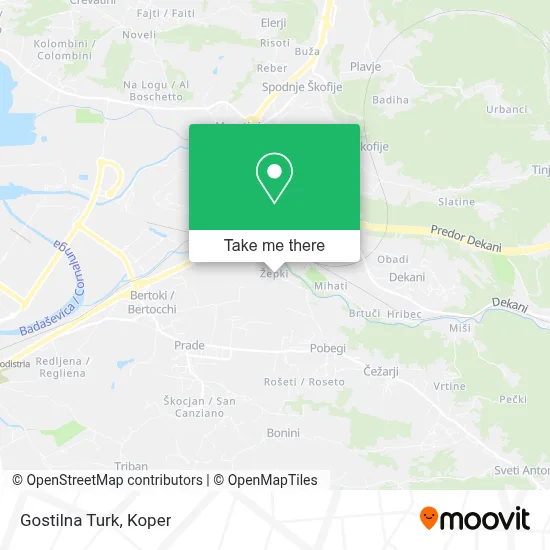 Gostilna Turk map