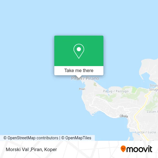 Morski Val ,Piran map