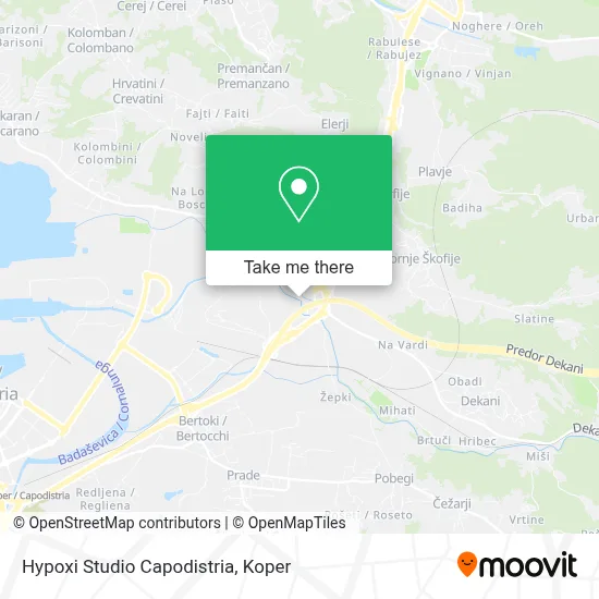 Hypoxi Studio Capodistria map