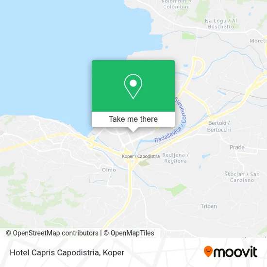 Hotel Capris Capodistria map