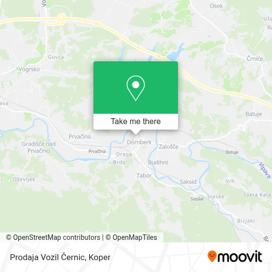 Prodaja Vozil Černic map