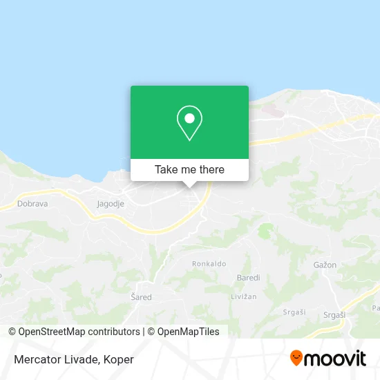 Mercator Livade map