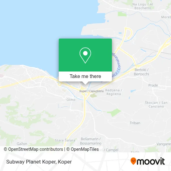 Subway Planet Koper map