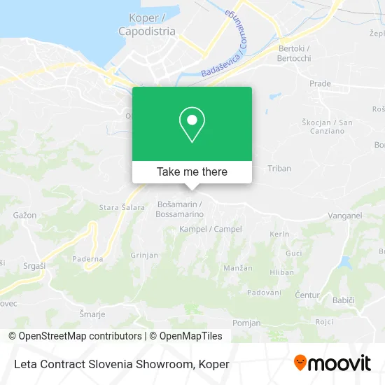 Leta Contract Slovenia Showroom map