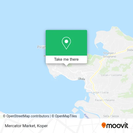 Market Mercator map