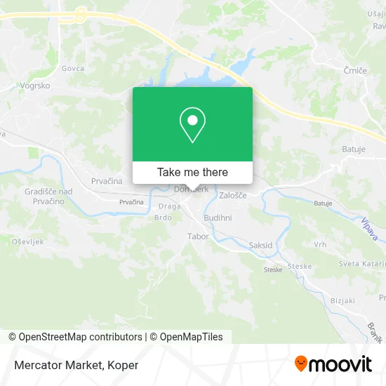 Market Mercator map