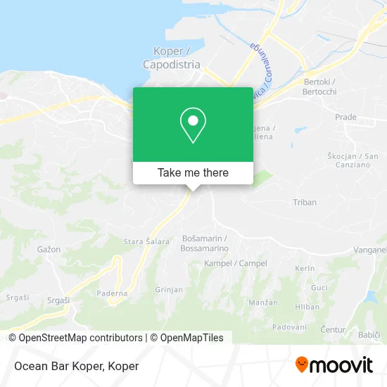 Ocean Bar Koper map