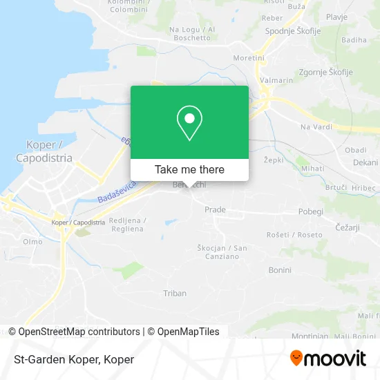 St-Garden Koper map