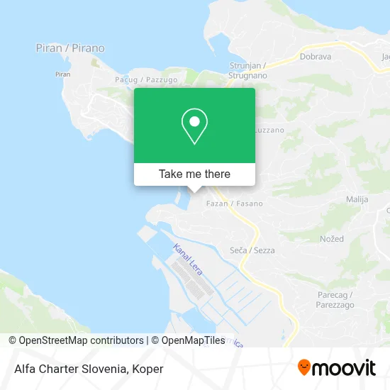 Alfa Charter Slovenia map
