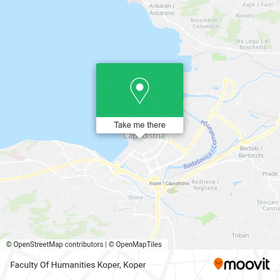 Faculty Of Humanities Koper map