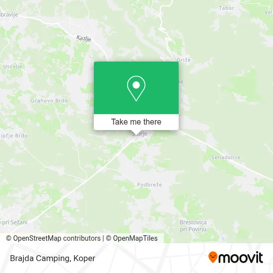 Brajda Camping map
