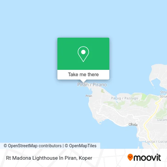 Rt Madona Lighthouse In Piran map