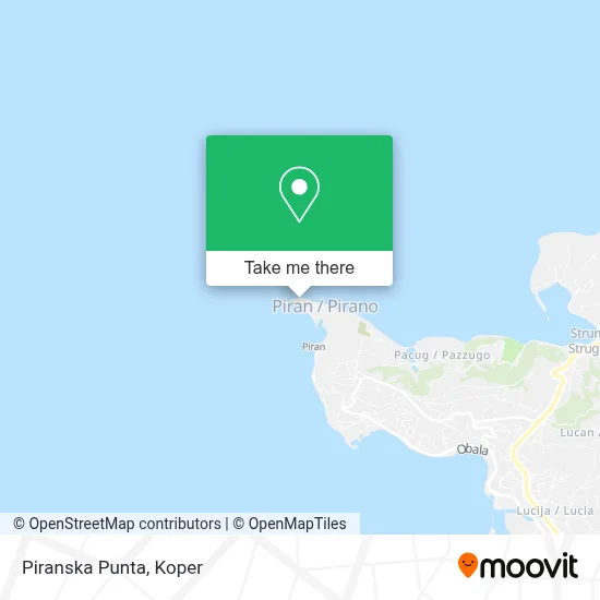 Piranska Punta map