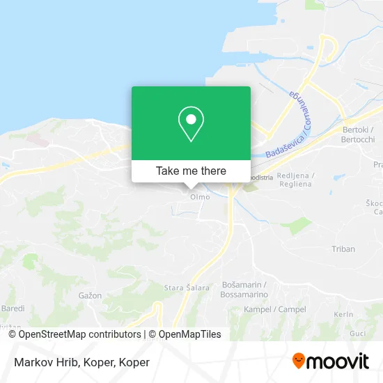 Markov Hrib, Koper map