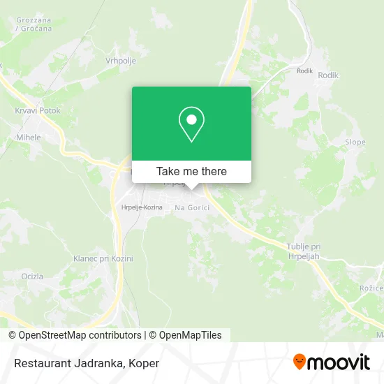 Restaurant Jadranka map