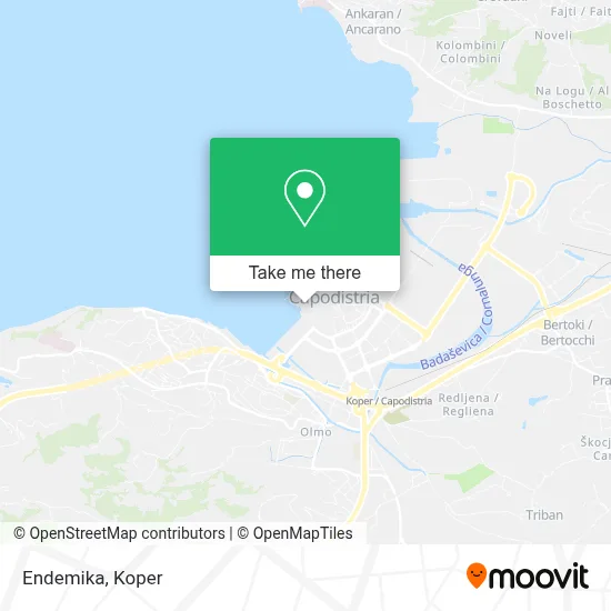 Endemika map