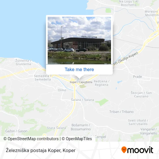 Železniška postaja Koper map
