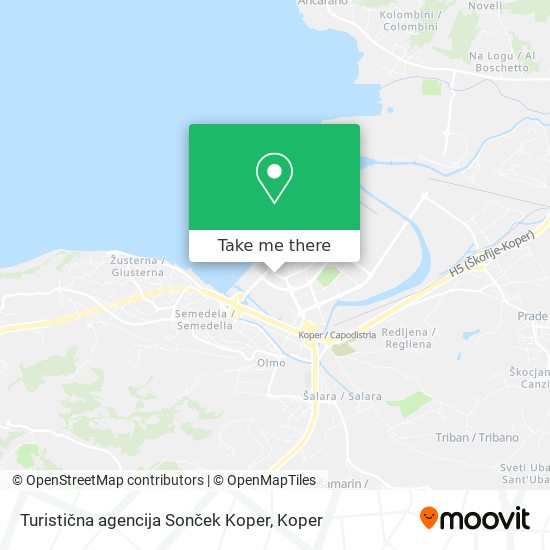 Turistična agencija Sonček Koper map