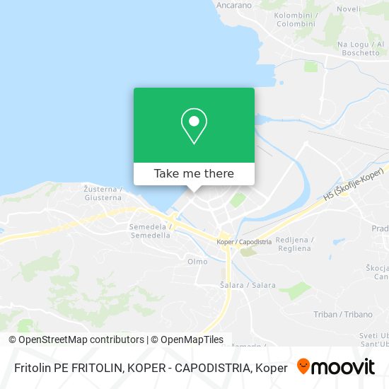Fritolin PE FRITOLIN, KOPER - CAPODISTRIA map