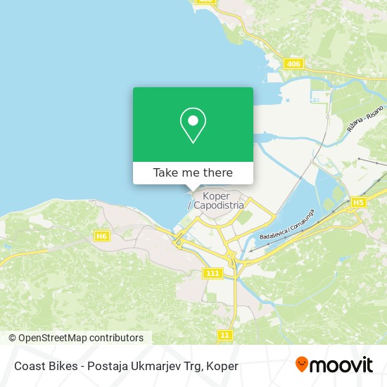 Coast Bikes - Postaja Ukmarjev Trg map
