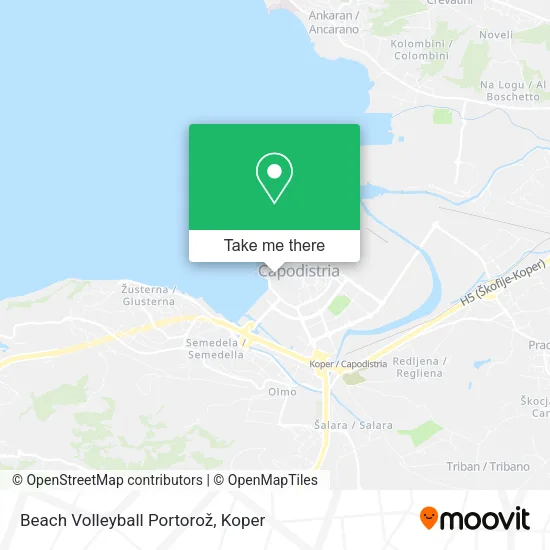 Beach Volleyball Portorož map