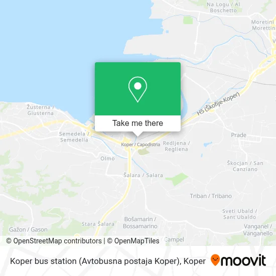 Koper bus station (Avtobusna postaja Koper) map