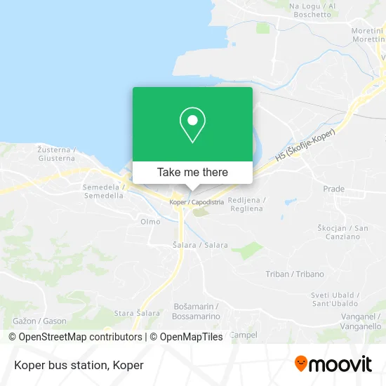Koper bus station map
