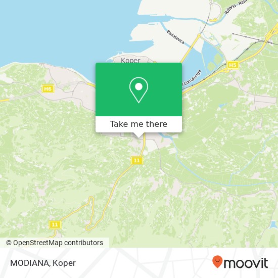 MODIANA, Dolinska cesta 1 6000 Koper map