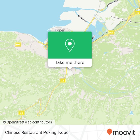 Chinese Restaurant Peking, Cesta Marezganskega upora 6000 Koper map