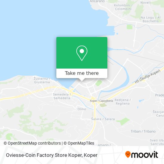 Oviesse-Coin Factory Store Koper map