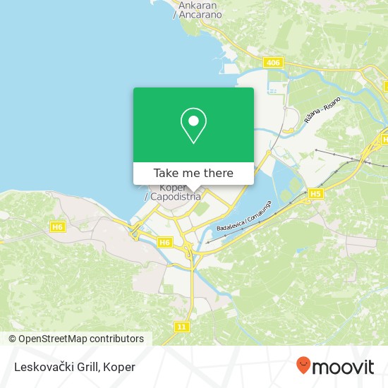 Leskovački Grill, Vojkovo nabrezje 6000 Koper map