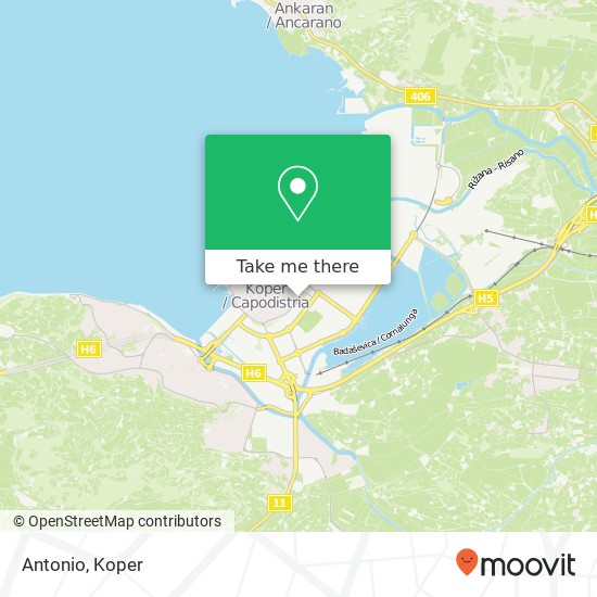 Antonio, Vojkovo nabrezje 6000 Koper map