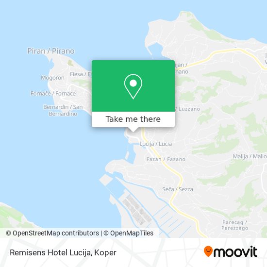 Remisens Hotel Lucija map
