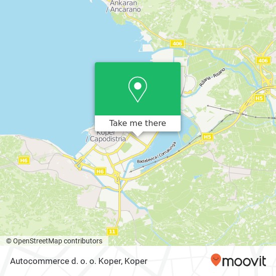 Autocommerce d. o. o. Koper map